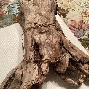 Silver Stainless Steel Paperclip Chain Ankle Bracelet 16”